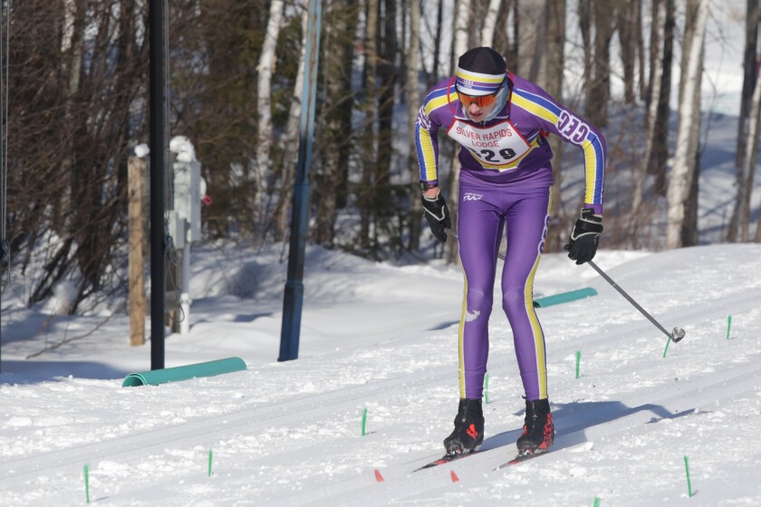 Section 7A boys Nordic freestyle race at Giant's Ridge.