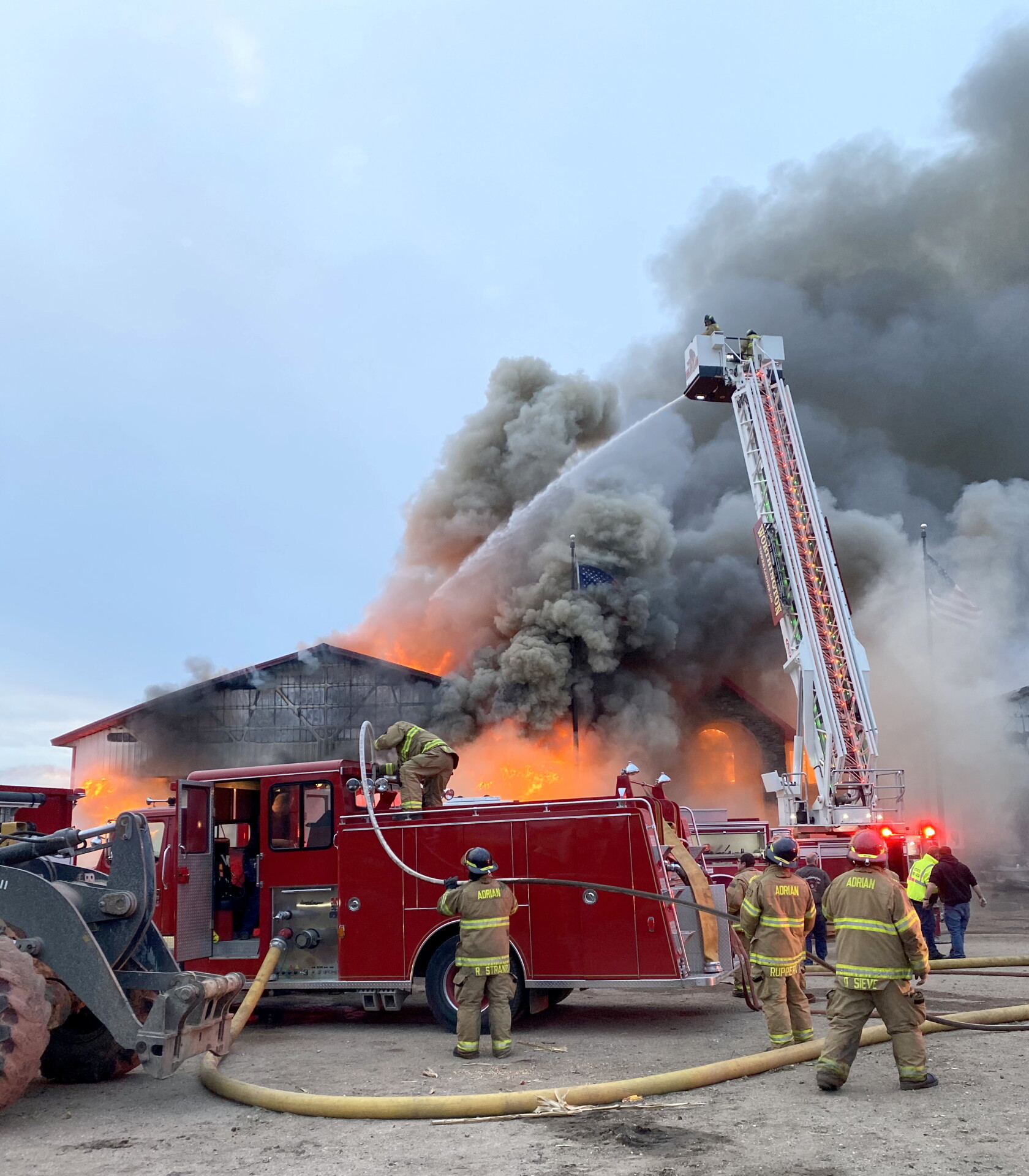 Fire Frams Photos + Video: Sunday afternoon fire results in millions of dollars in ...