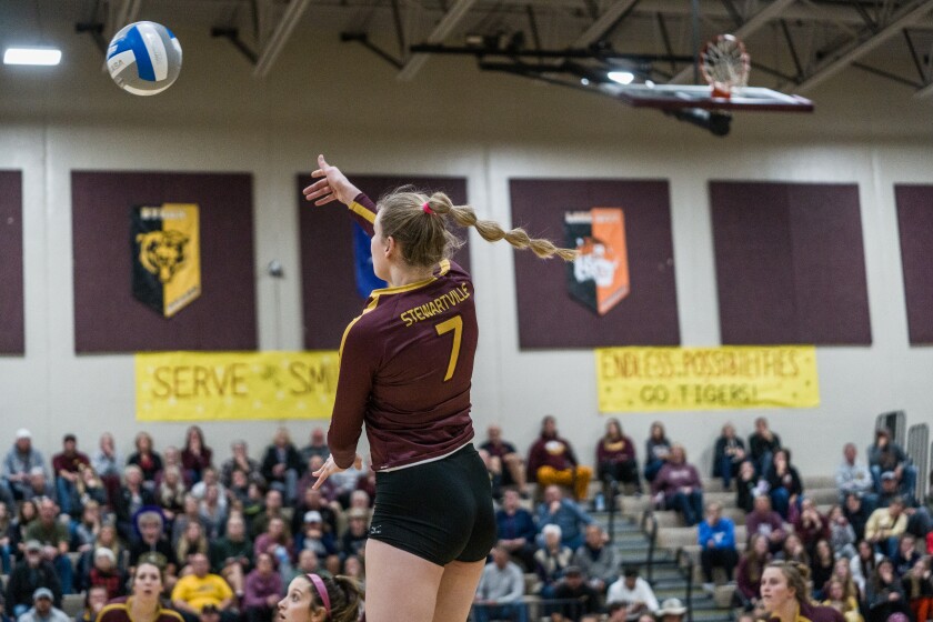 Stewartville, Byron Section 1AAA girls semifinal volleyball