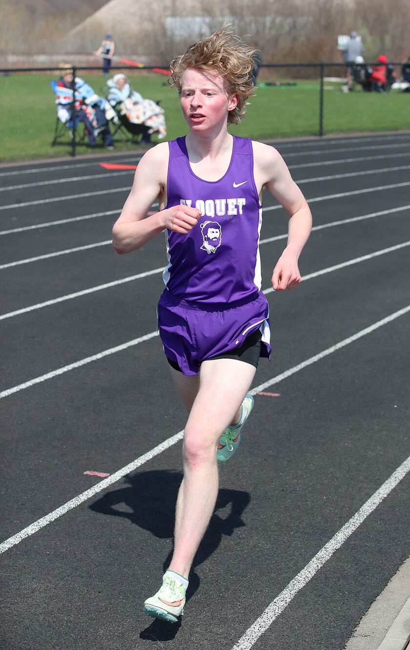 Athlete runs.