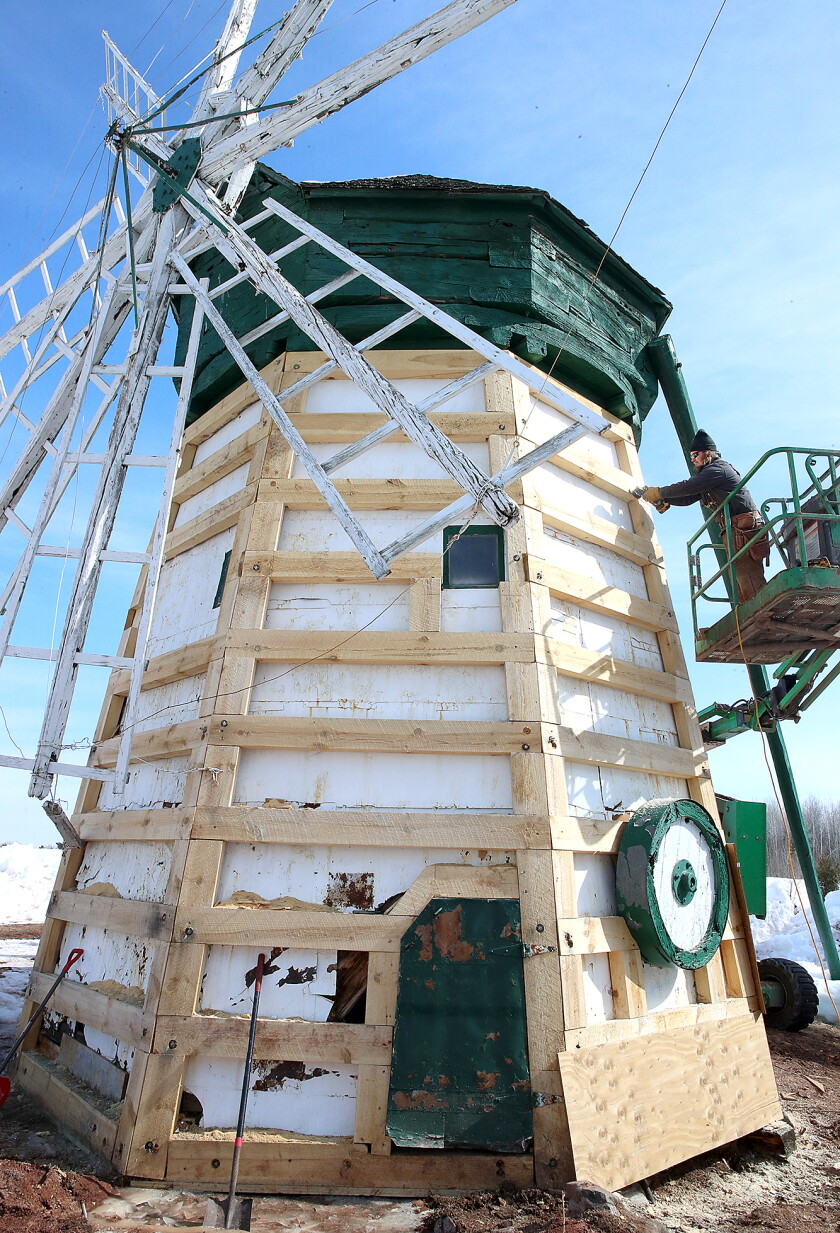 Weldon Windmill Under construction: Davidson Windmill preservation enters second phase ...