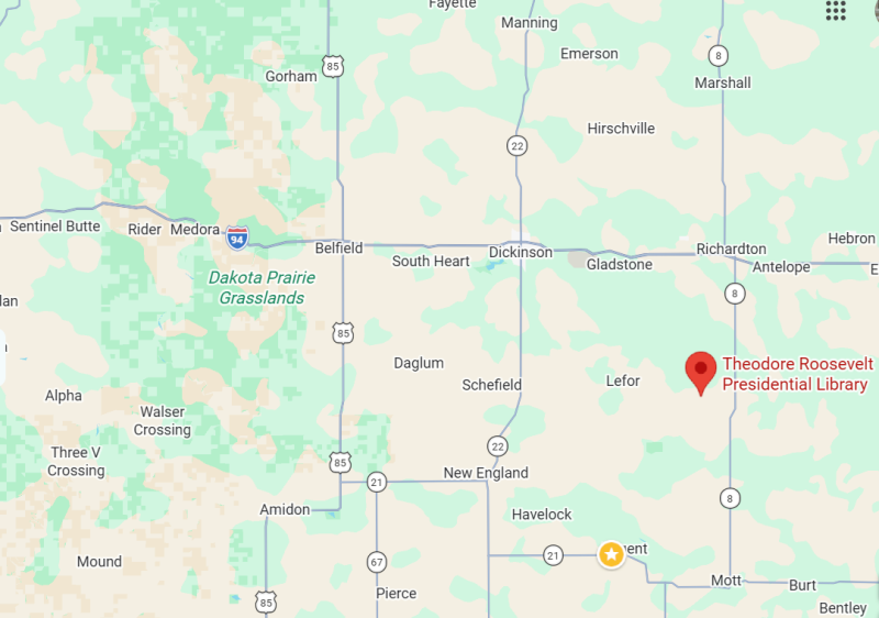 Where is the Theodore Roosevelt Presidential Library located? Maybe don't ask Google Maps