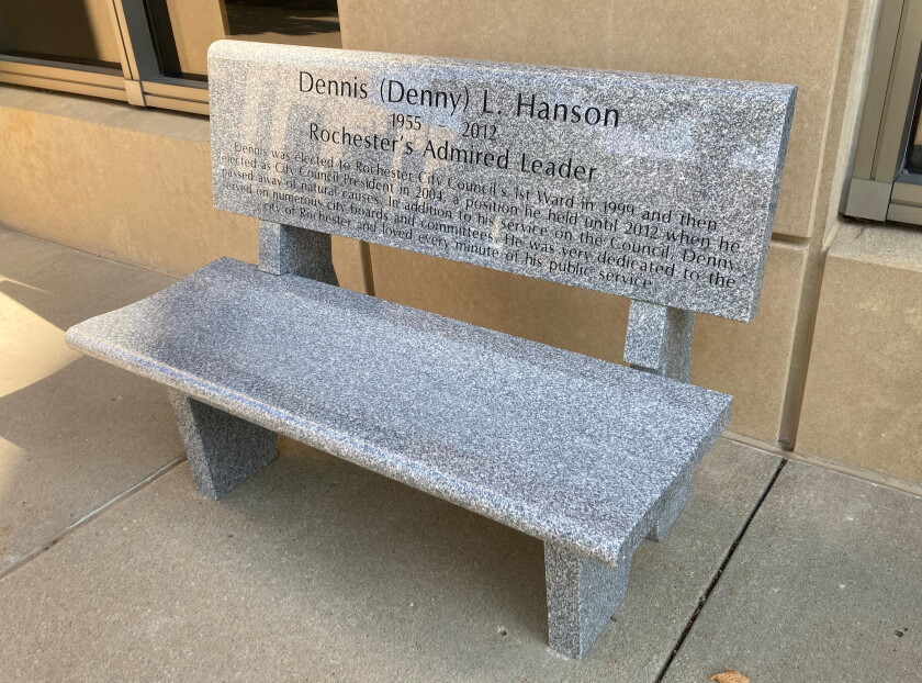 Benchmark Rochester Mn Former Rochester City Council president now has two benches in his ...