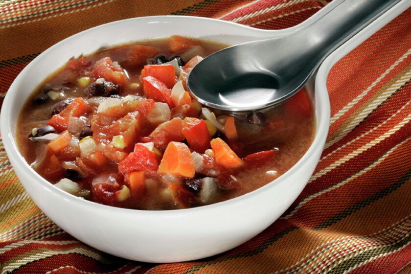 Spicy Sweet Potato and Black Bean Soup