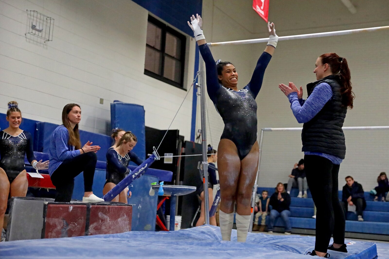 Brainerd gymnastics against Sauk Rapids on Friday, Jan. 13, 2023, at Brainerd.