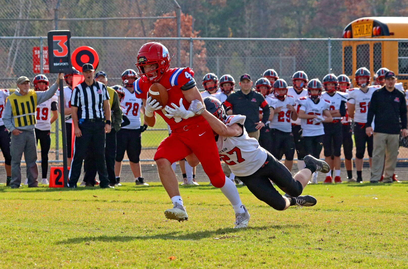 Pequot Lakes against Aitkin Football on Saturday, Oct. 29, 2022, at Pequot Lakes.