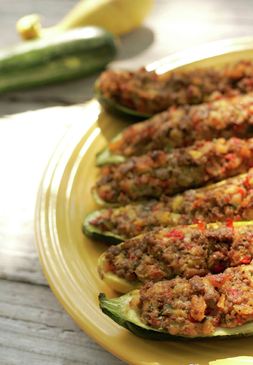 Stuffed Summer Squash Boats
