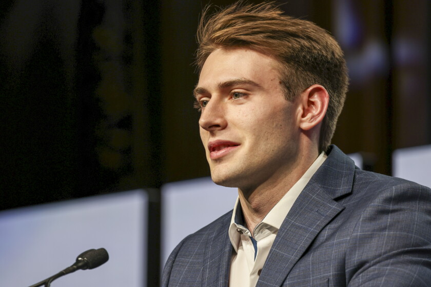 BU rookie Macklin Celebrini grabs Hobey Baker Award, but will he stay