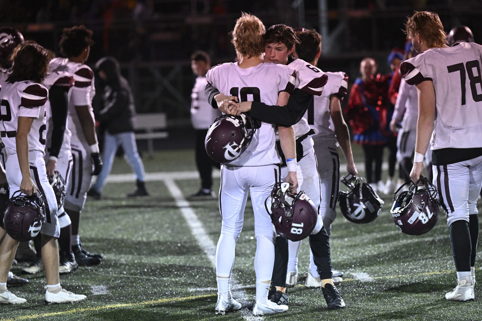Crosby-Ironton Football vs. Moose lake Willow River and fans at the Section 7A game.