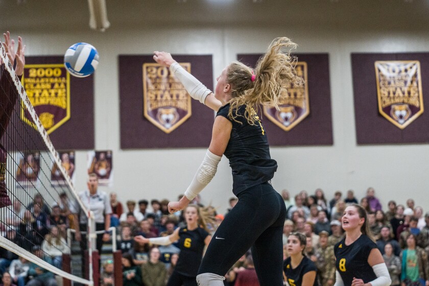 Stewartville, Byron Section 1AAA girls semifinal volleyball