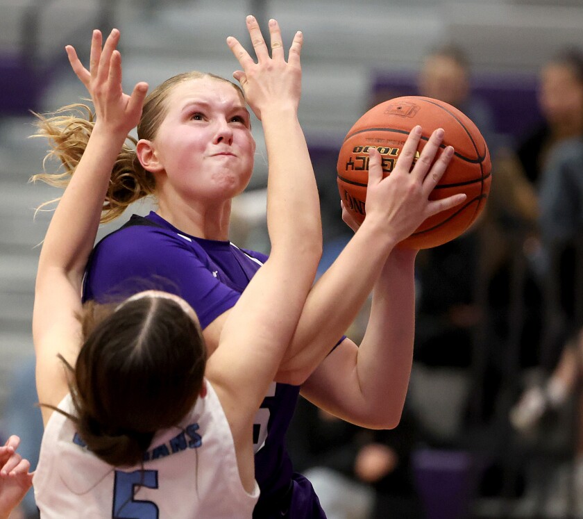 Player collides with defense.
