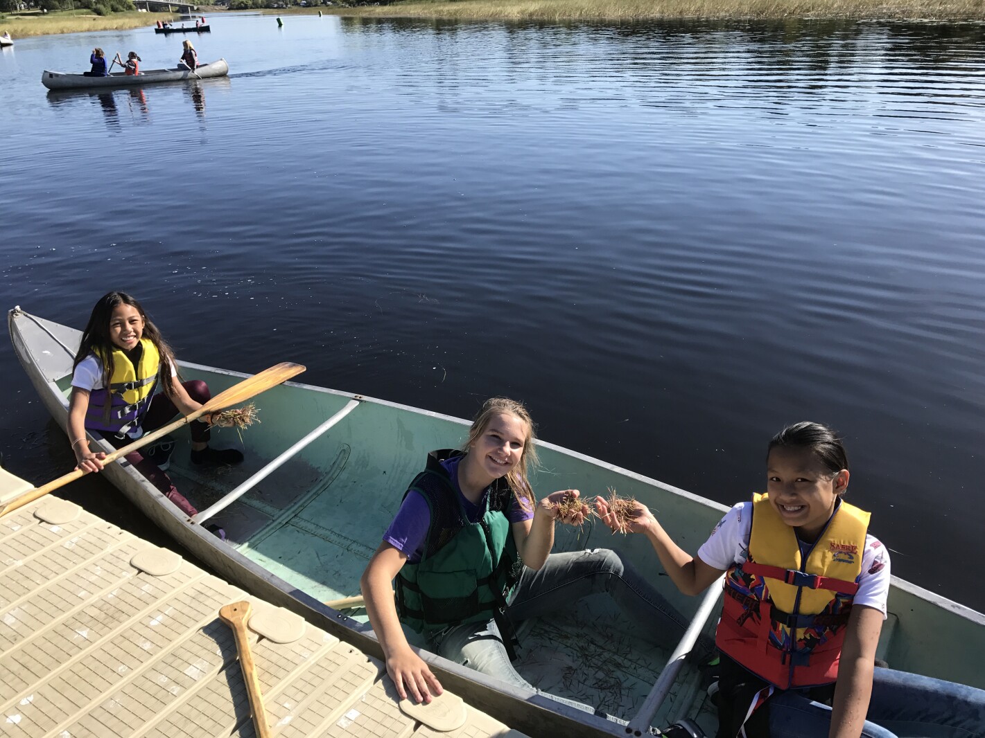 Sixth-graders in Warroad, Minn., learn traditional wild rice gathering