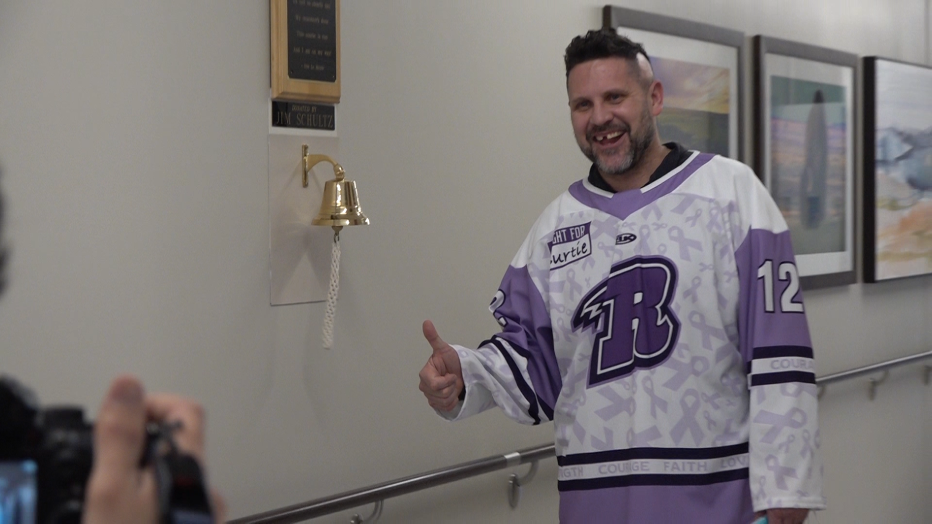 Robby Rushing Cancer Rapid City Rush Visits Cancer Care Institute in Support of Survivors ...