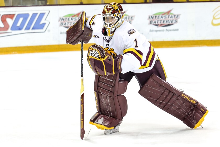 college women play ice hockey