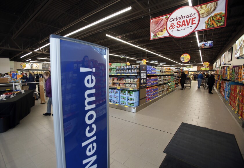 ALDI will officially open its first store in the F-M metro today (Thursday, Nov. 2) capping off a long construction project that launched May 23 to build a new 19,054-square-foot grocery store at 833 34th St. N. in Dilworth. Customers got a sneak peak during a preview event on Wednesday.David Samson / The Forum