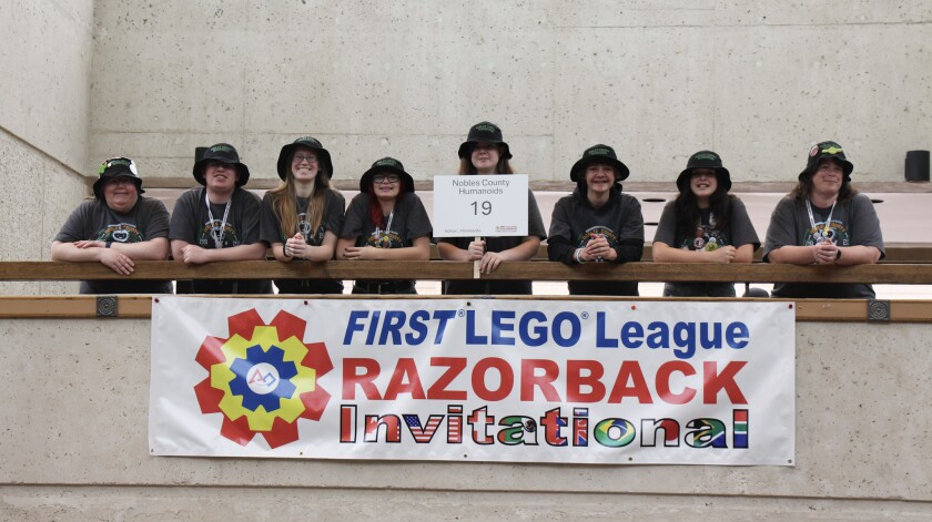The 4-H Nobles County Humanoids Robotics team competed in May at the Razorback First Lego League Invitational at the University of Arkansas in Fayetteville, Arkansas.