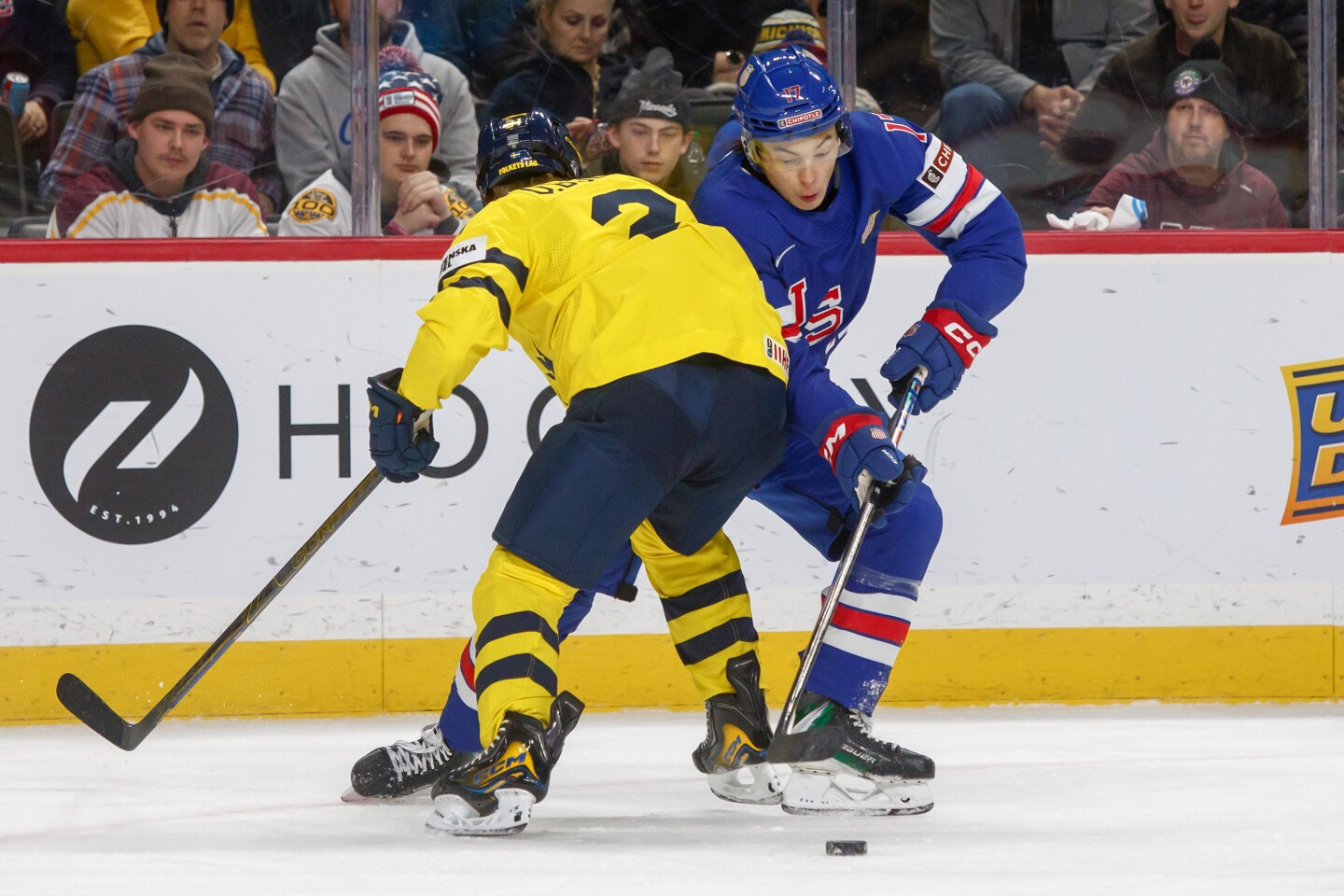 USA vs. Sweden World Junior Hockey