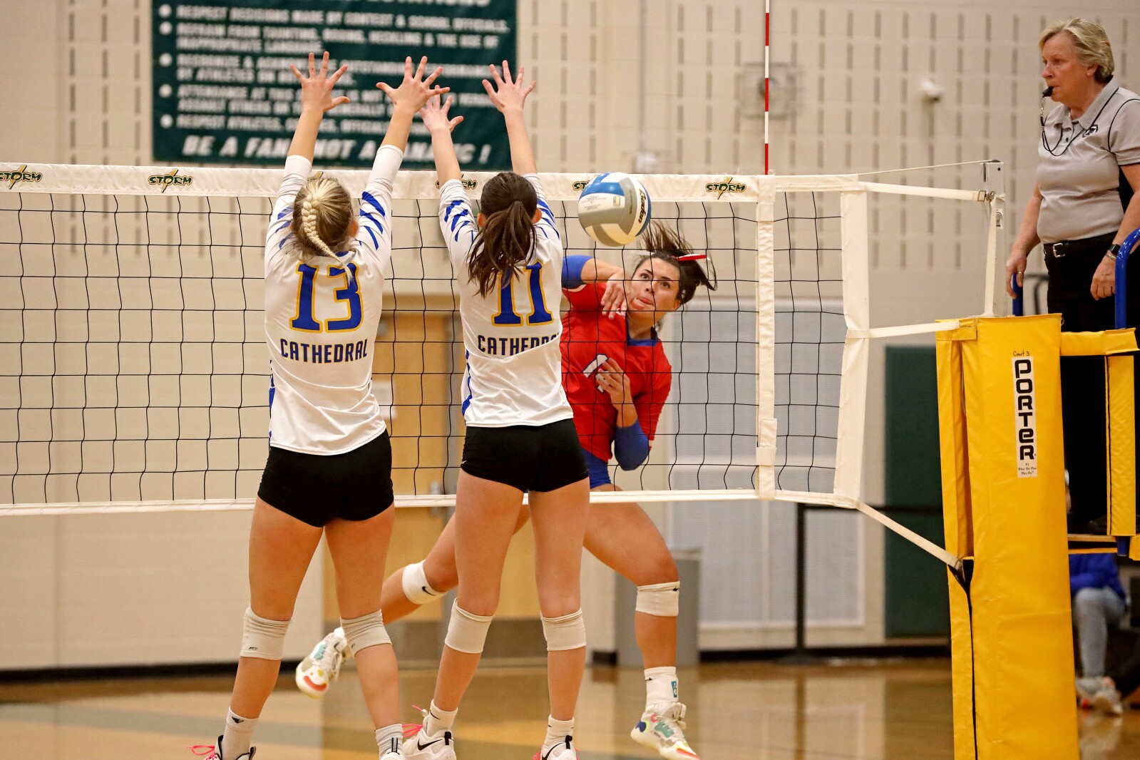 Pequot Lakes against St. Cloud Cathedral on Saturday, Nov. 5, 2022, during the Section 6-2A Final at Sauk Rapids.