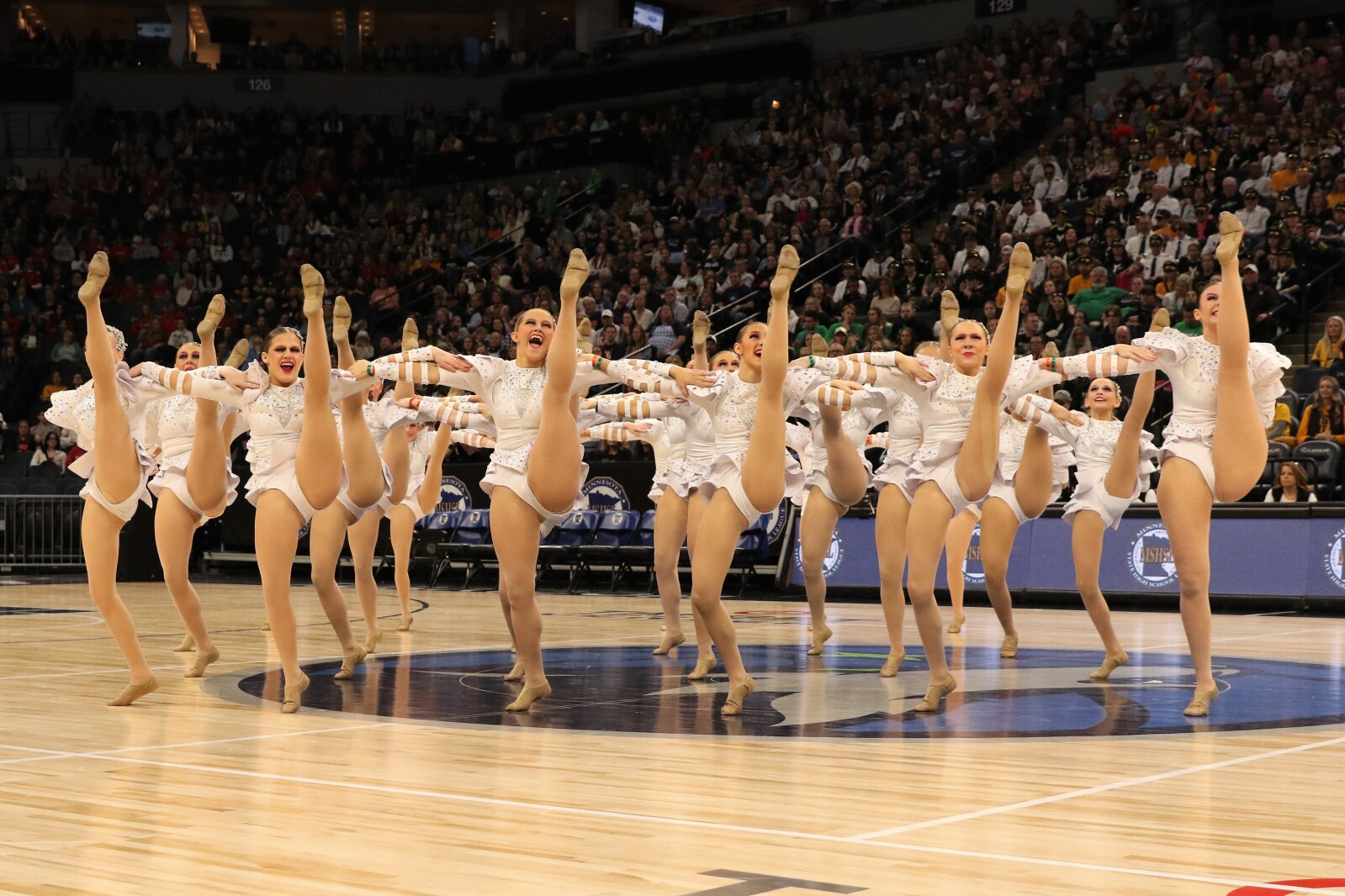 The Brainerd Warriors dance team