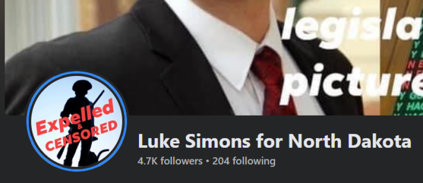 Screenshot of Luke Simons Facebook profile picture