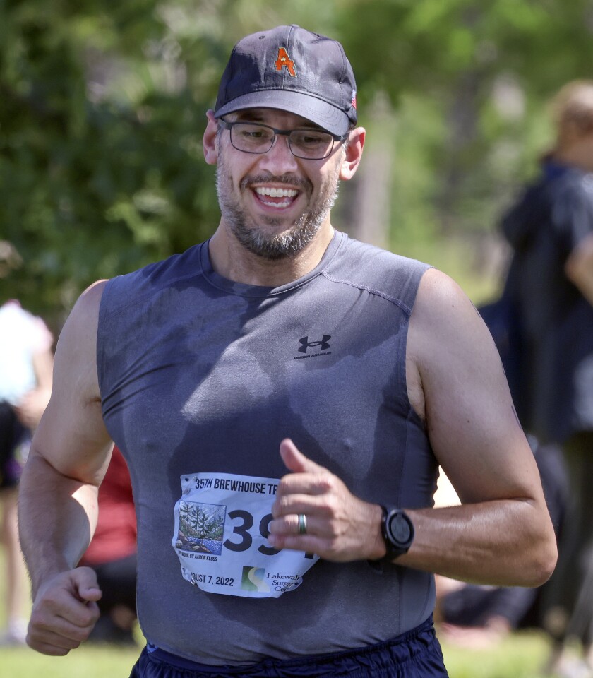 Man running.
