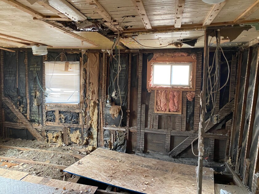 During an inspection by the City of Dickinson in March of 2021, an inside view of a home located at 219 S. Main Ave. in Dickinson shows the structure out of compliance with the city's municipal code.