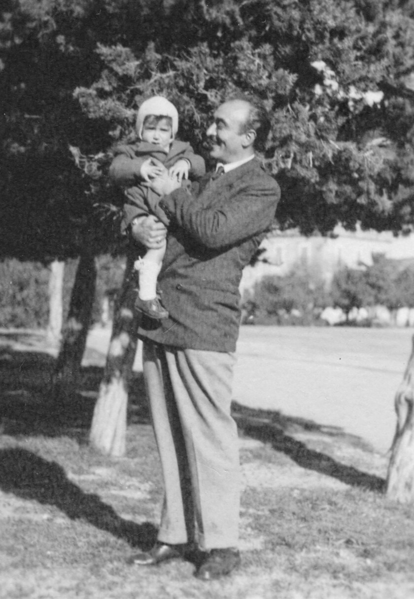 Father and son in 1949