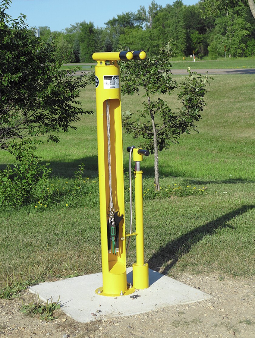 Yellow Bike fix-it station