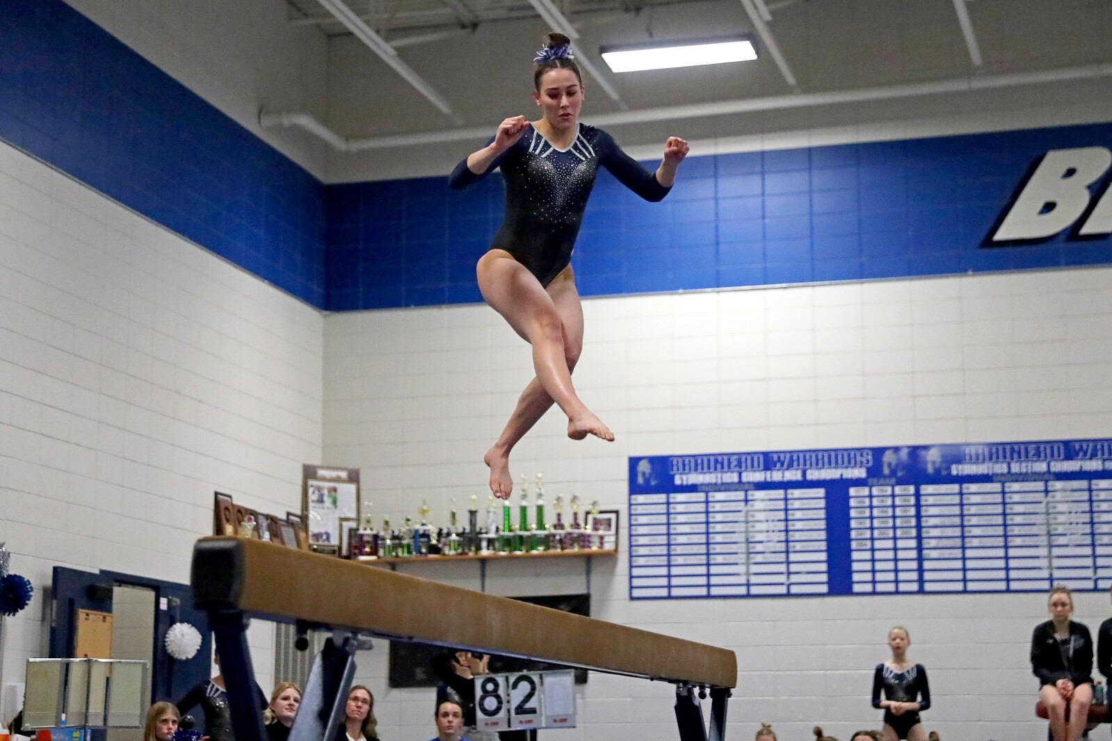 Brainerd gymnastics against Sauk Rapids on Friday, Jan. 13, 2023, at Brainerd.