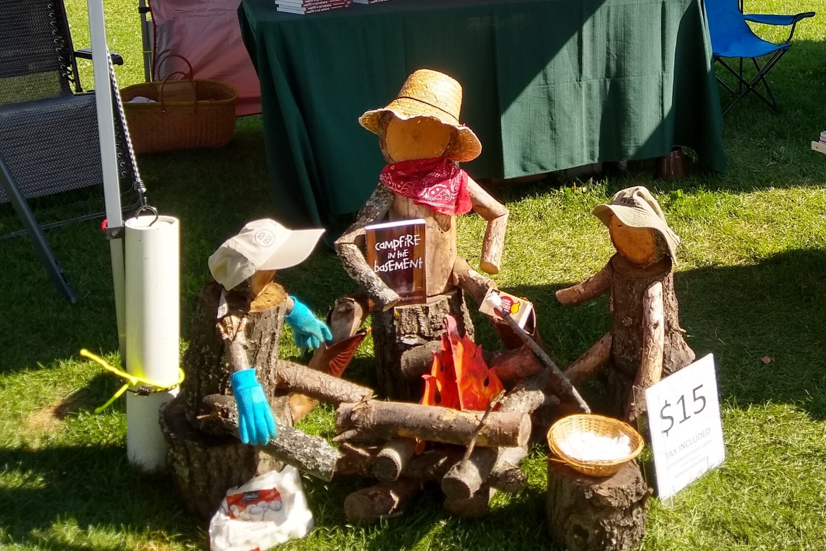 Communication Rack Grounding Clergy View: Three little girls and some blockheads share a campfire ...