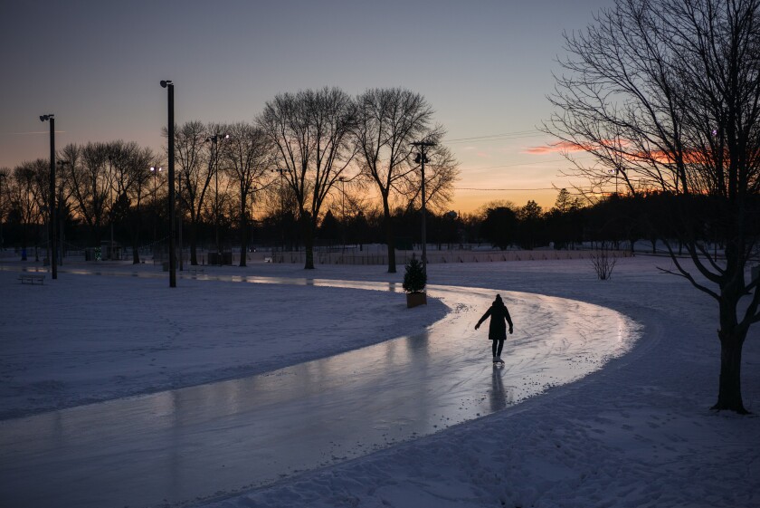 Ice Skating at Soldiers Field