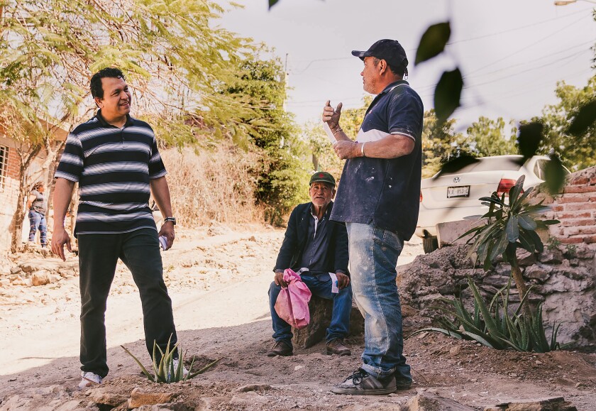 Chatting with locals
