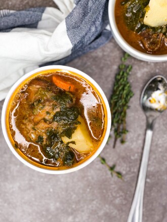 Chicken and dumpling soup, pictured above, is an entree at Island Cuisine in Dickinson that's a favorite for customers.
