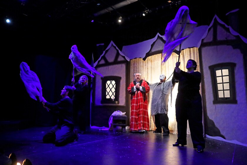 A Christmas Carol dress rehearsal.
