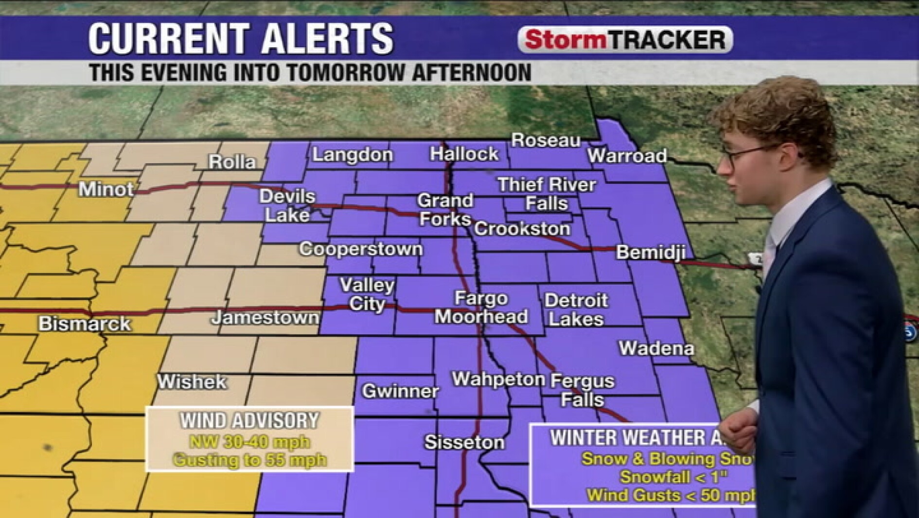Tracking snow and blowing snow tonight into tomorrow afternoon