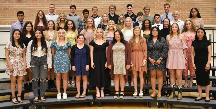 Worthington High School students in the National Honor Society were honored at the Worthington High School Awards Ceremony on Wednesday, May 25, 2022.