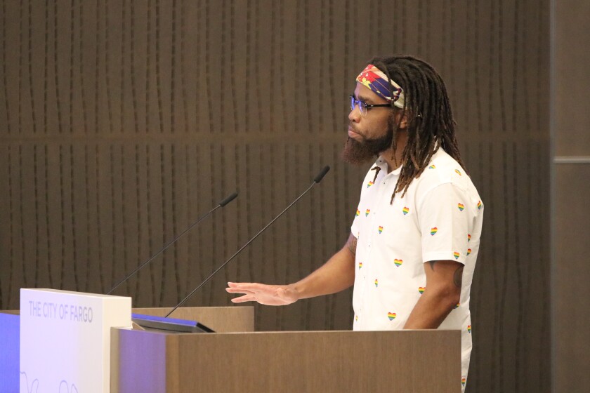 Wess Philome speaking before the Fargo Human Rights Commission on Thursday, Sept. 15, 2022.jpg