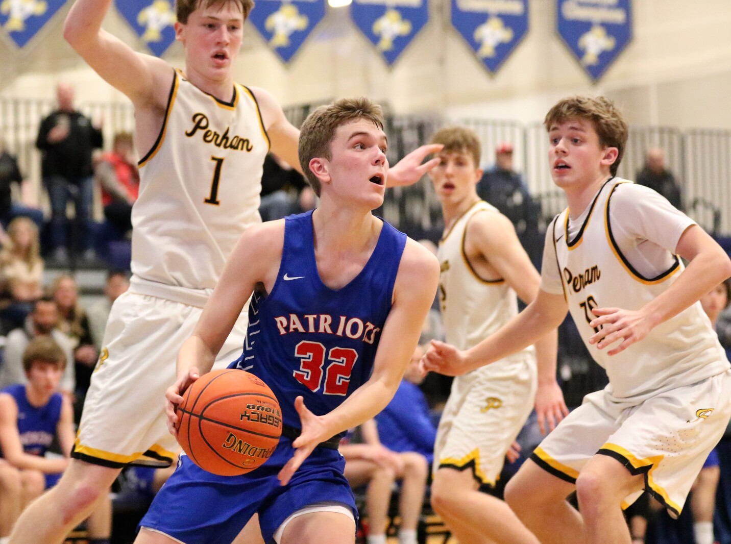 Pequot Lakes vs Minnehaha Redhawks in the Class 2A State Tournament Wednesday, March 23, 2022, at Concordia University in St. Paul.