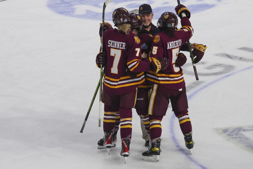 Minnesota Duluth Women's Hockey takes on the Northeast in the Frozen Four Semifinals at Pegula Ice Arena
