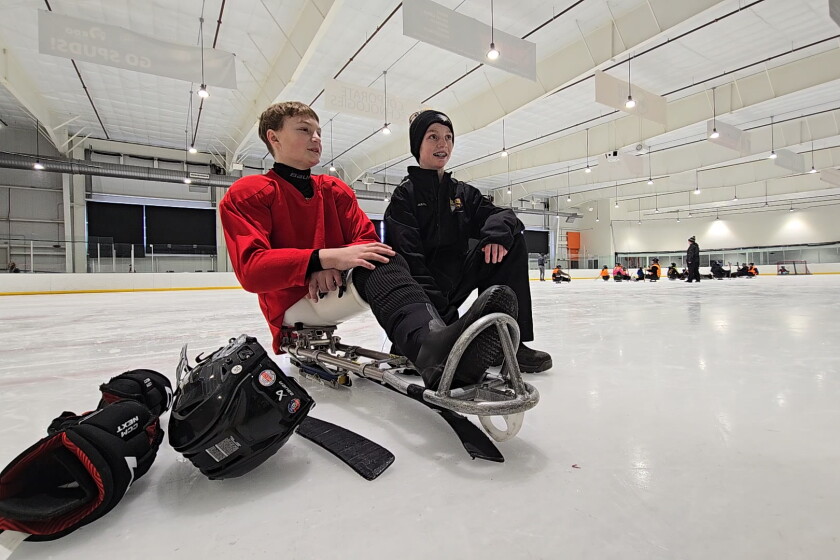 Isaac Rath Cancer survivor brings his sixth-grade class to a day of sled hockey ...