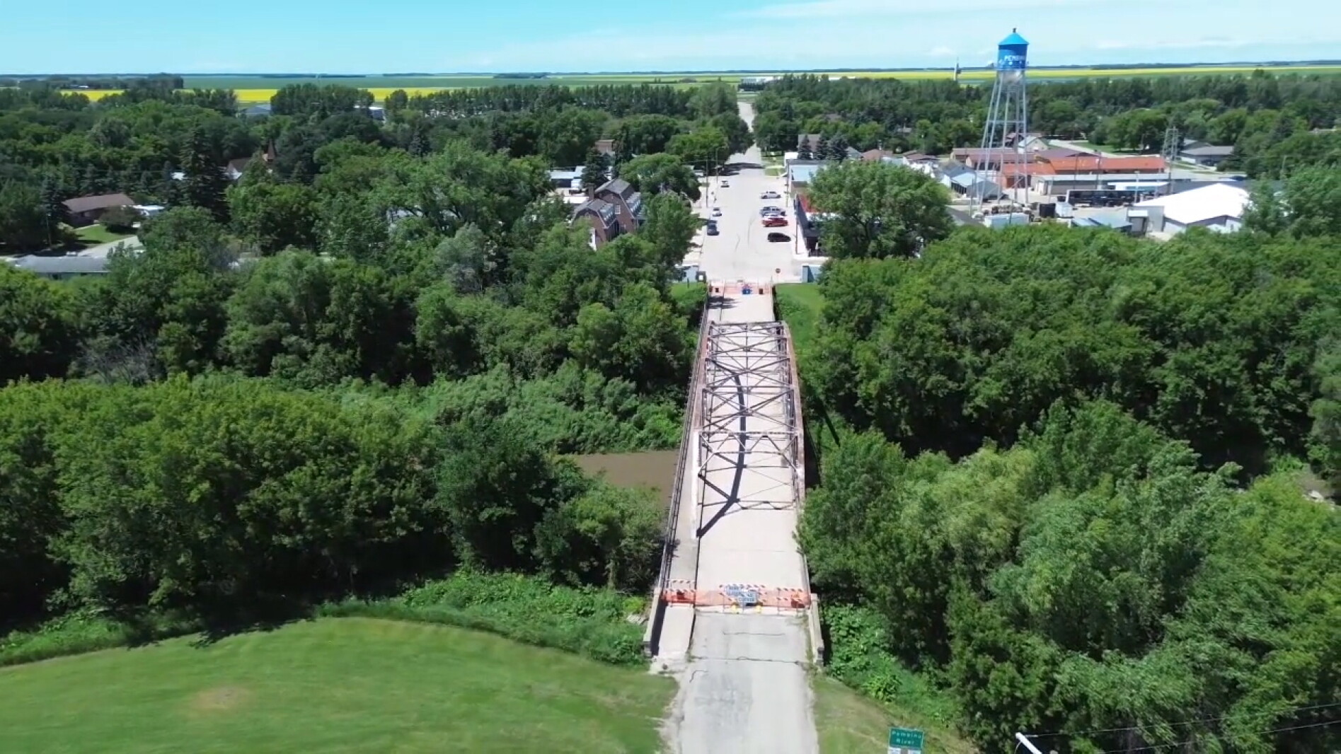 Bridge closure cuts off access in Pembina